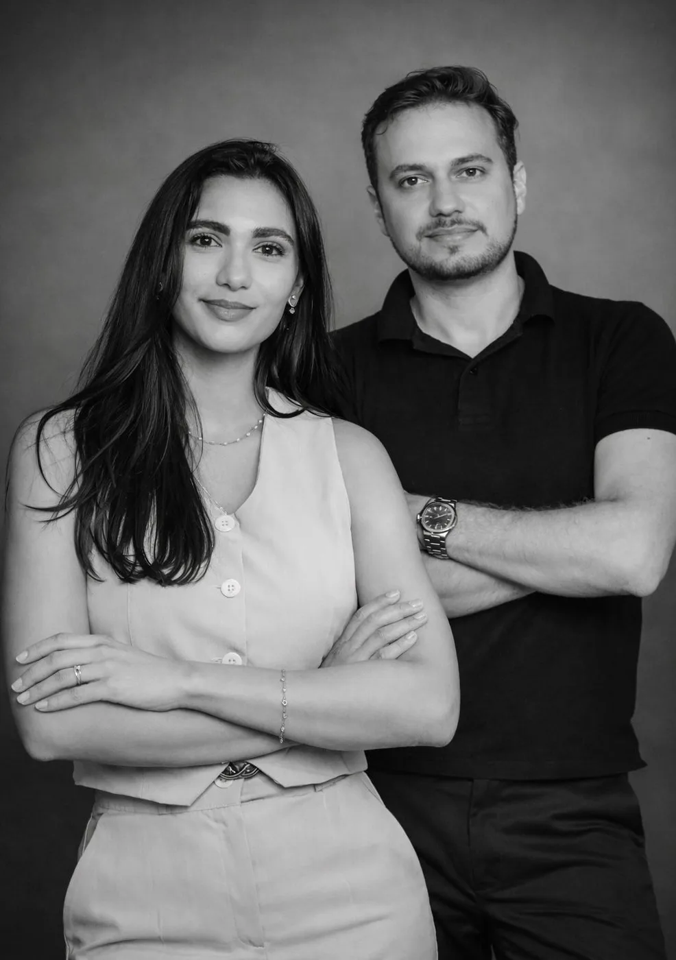 Mariana e Lucas, sócios do escritório Diniz Cenegali
